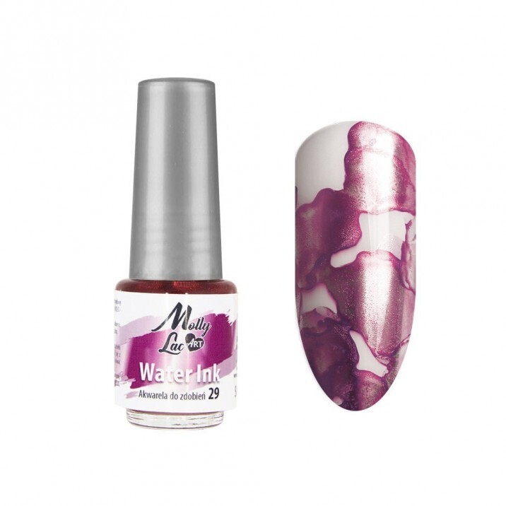Molly Lac Water Ink Metallic 29 - Tinta al Agua Para Decoración de Uñas 5ml