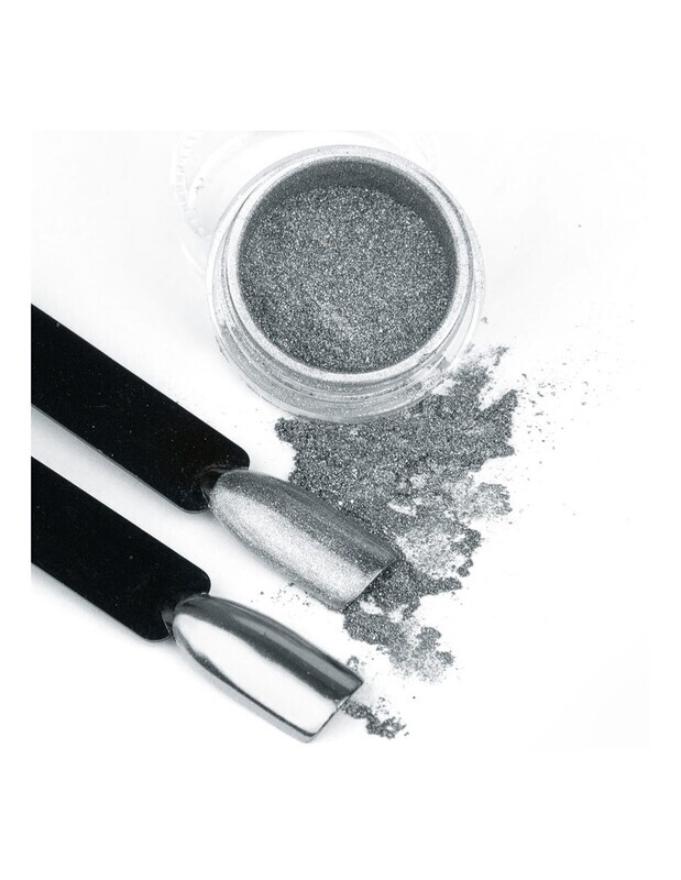 Molly Lac Glass Mirror Polvos Espejo Para Uñas #2 Plata 3ml