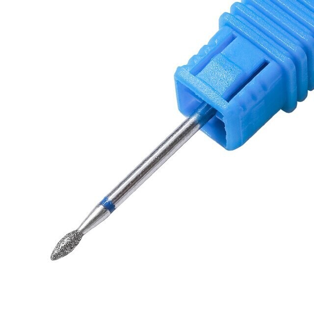 Fresa Diamantada Punta Gota 2,35mm Azul Manicura Rusa