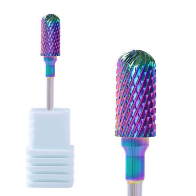 Fresa Barril de Tungsteno con punta redonda para torno manicura 3/32