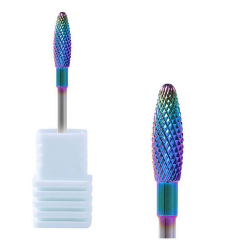 Fresa Carburo de Tungsteno Para Torno manicura Forma Llama Mediana 3/32