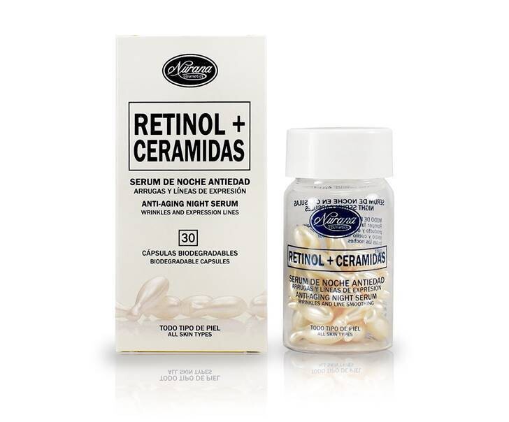 Nurana Serum De Noche Antiedad Con Retinol y Ceramidas 30 Cápsulas