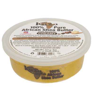 Kuza 100% Pure African Shea Butter with Borututu Yellow Creamy - Manteca de Karité 227g Kuza 100% Pure African Shea Butter with Borututu Yellow Creamy - Manteca de Karité 227g