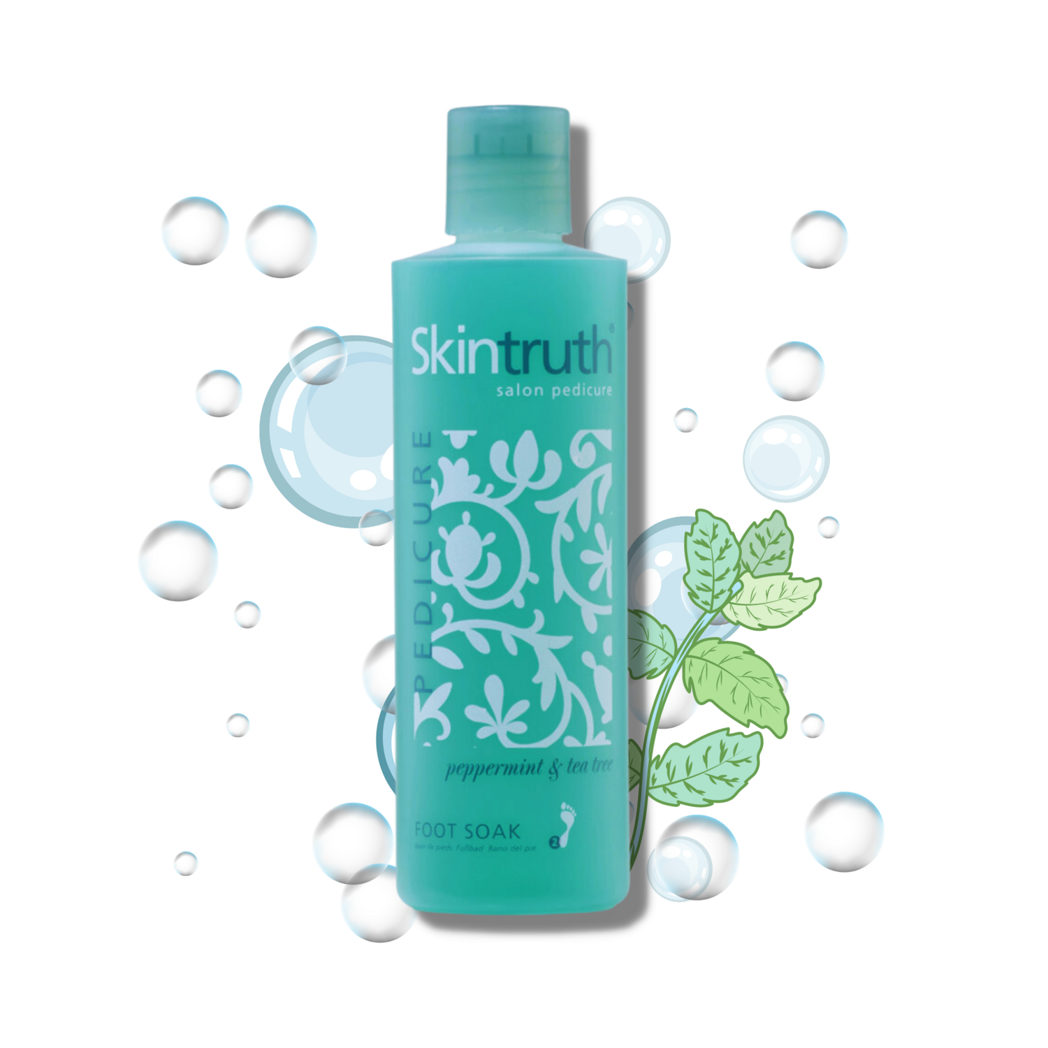 Skintruth Pedi Foot Soak Jabón Líquido Para Pies Con Menta y Árbol del Té 200ml
