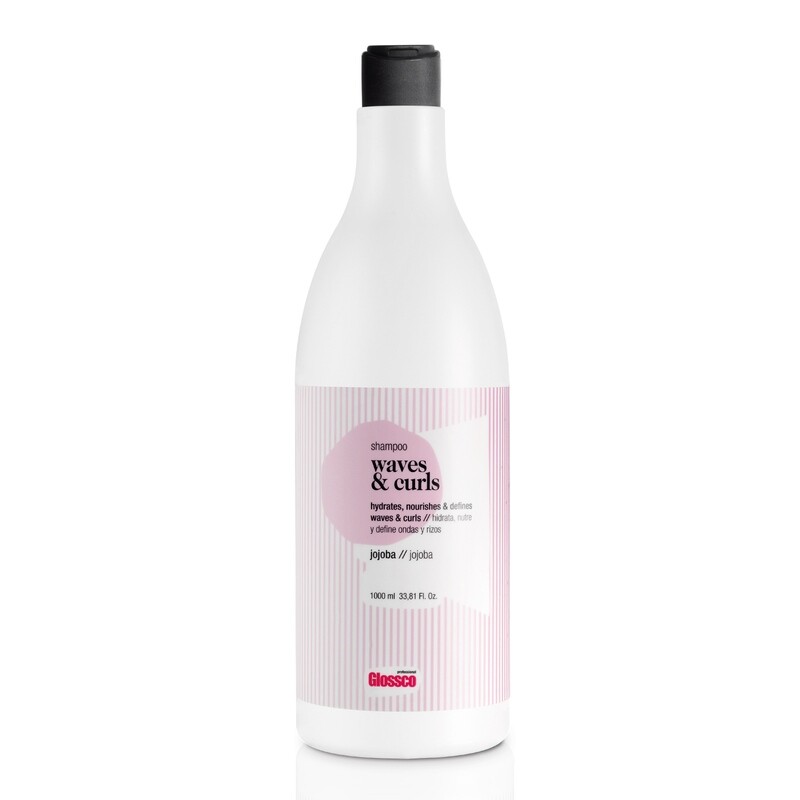 Glossco Waves&Curls Champú Para Pelo Rizado Con Aceite De Jojoba 1000ml