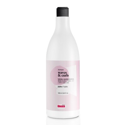 Glossco Waves&Curls Champú Para Pelo Rizado Con Aceite De Jojoba 1000ml