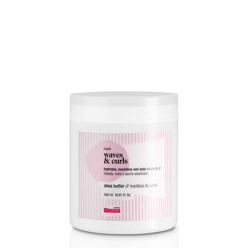 Glossco Waves&Curls Mascarilla Para Pelo Rizado y Ondulado Con Karité 500ml