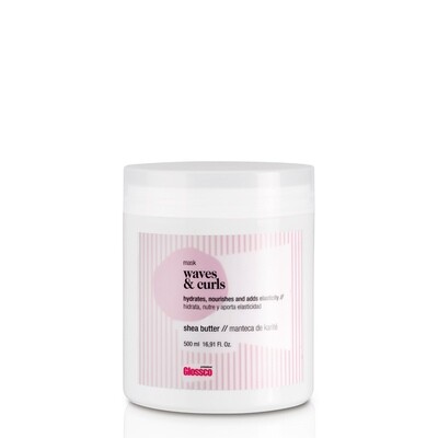 Glossco Waves&Curls Mascarilla Para Pelo Rizado y Ondulado Con Karité 500ml