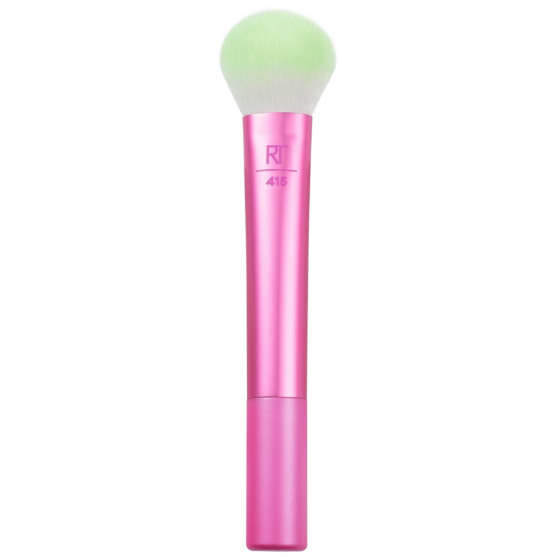 Brocha Real Techniques 415 Neon Dream Round Blush Brush Para Colorete en polvo o crema