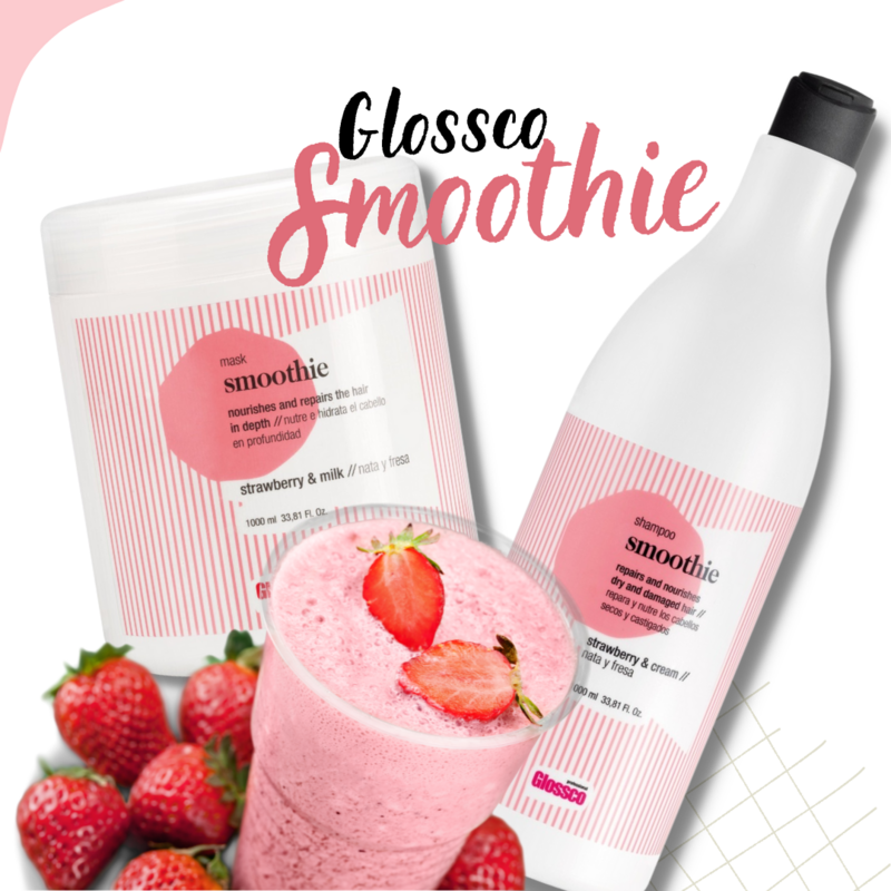 Glossco Smoothie Pack Champú y Mascarilla Fresas con Nata 1000ml