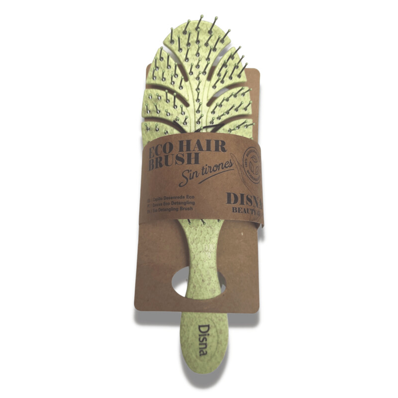 Disna Eco Hair Brush Cepillo Biodegradable 100% Color Verde Pastel