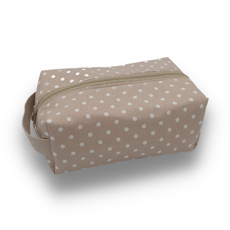 Neceser  Box Hecho a Mano Karynbags Topos Beige - Grande