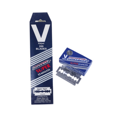 Super Max Vidyut Cuchillas de Afeitar Caja Dispensadora 200pcs Super Max Vidyut Cuchillas de Afeitar Caja Dispensadora 200pcs