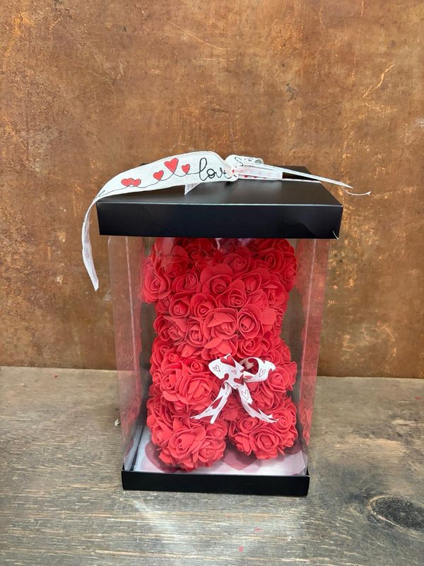 Os. de roses de foam amb caixa de celofana