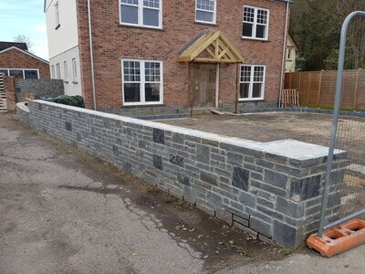 Blue Pennant Stone - Sawn Coursed Natural Walling (100-125mm)