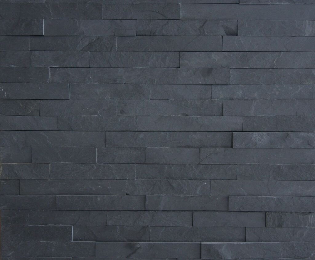 3D Panels - Basalt Black Real Stone Cladding Panels