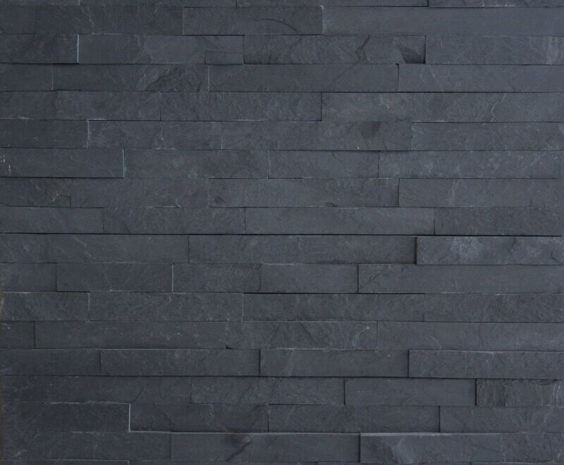 3D Panels - Basalt Black Real Stone Cladding Panels