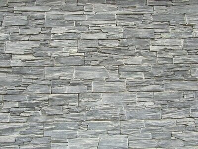 Stone Panel System - Black Slate Real Stone Cladding Panels (Sample)