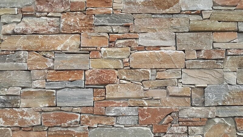 Stone Panel System - Golden Quartz Real Stone Cladding Panels (Full Crate + Fixing Kit)