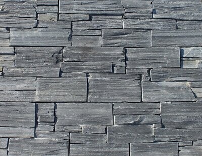 Stone Panel System - Black Slate Real Stone Cladding Quoins / Corners