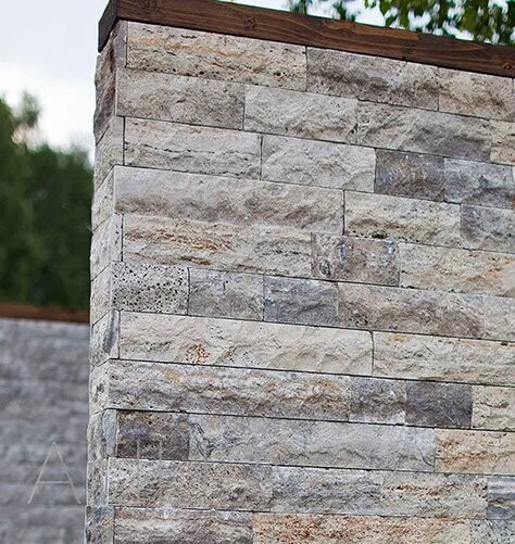 Silver Brown - Split Face Stone Slips