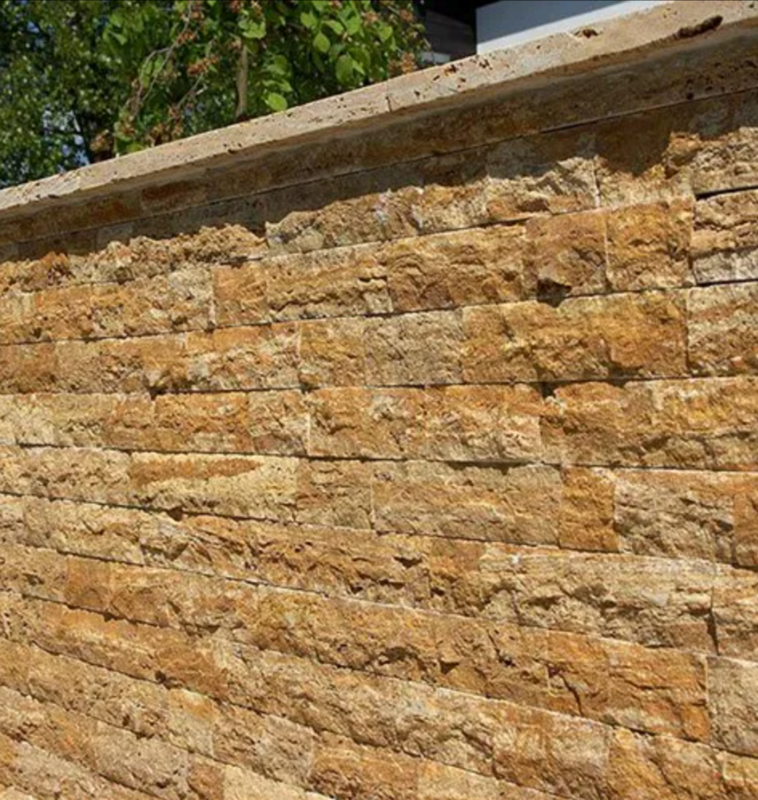 Gold - Split Face Stone Slips (23m2 Full Crate)