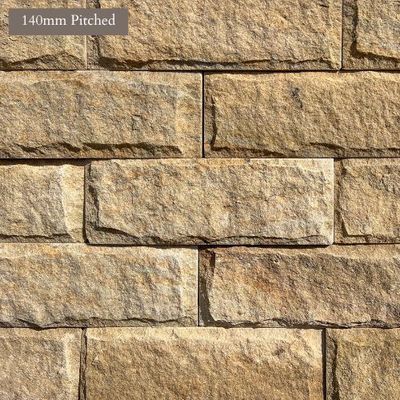York Stone Coursed & Pitched Face 140mm Real Stone Cladding Slips