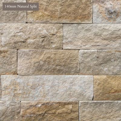 York Stone Coursed & Split Face 140mm Real Stone Cladding Corners