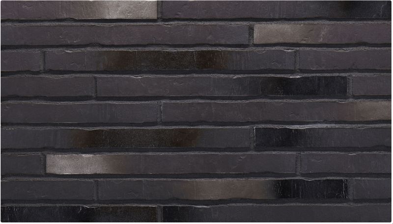 Long Premium 490 Silver Black Brick Slips