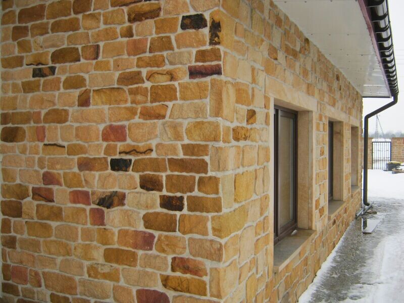 Random Coursed Sandstone RSC-PAW Real Stone Cladding Slips Random Coursed Sandstone RSC-PAW Real Stone Cladding Slips