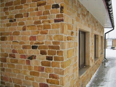 Random Coursed Sandstone RSC-PAW Real Stone Cladding Slips Random Coursed Sandstone RSC-PAW Real Stone Cladding Slips