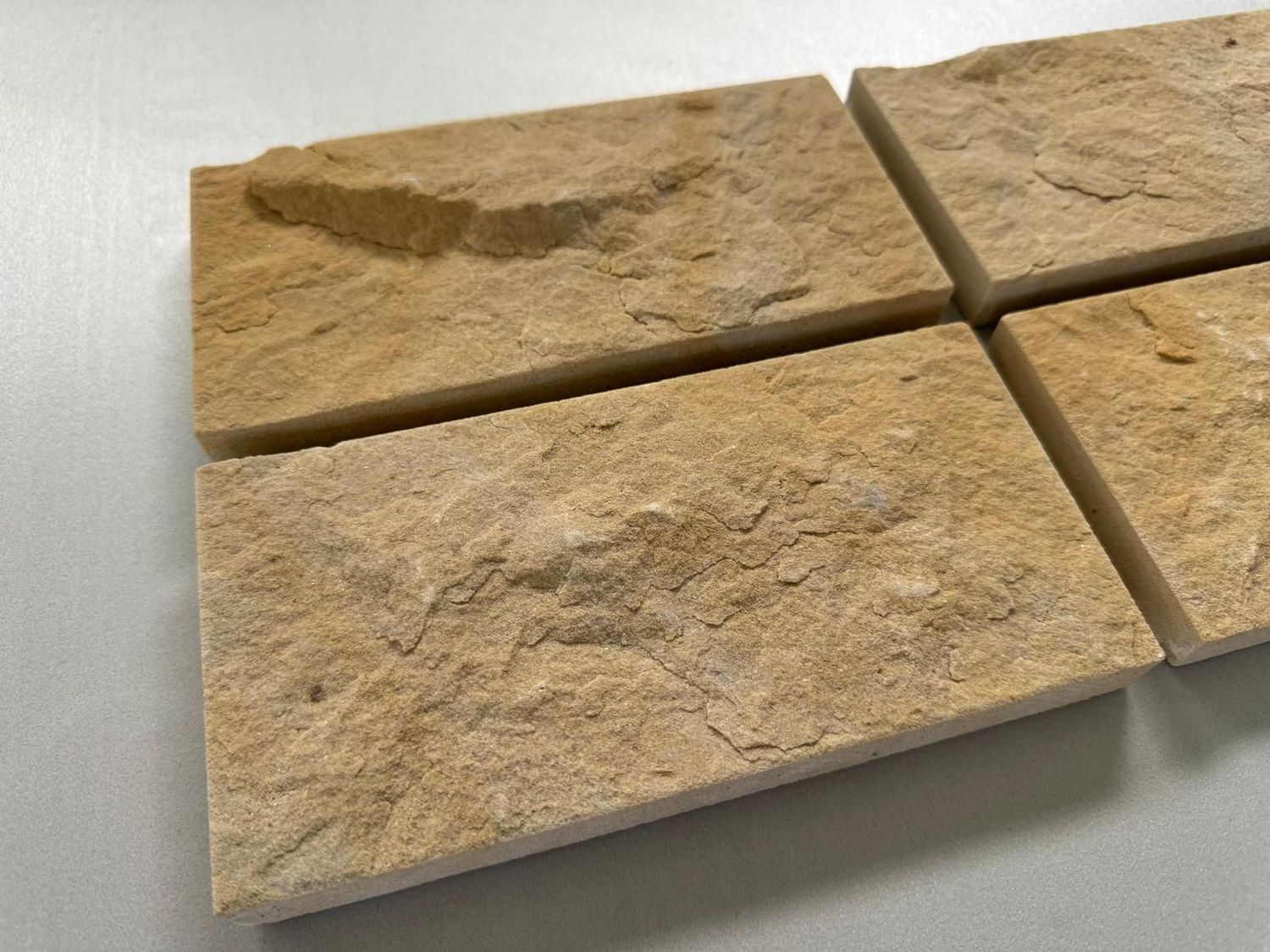 Pitched Face Coursed Buff Sandstone Cladding Slips - Sample Pitched Face Coursed Buff Sandstone Cladding Slips - Sample