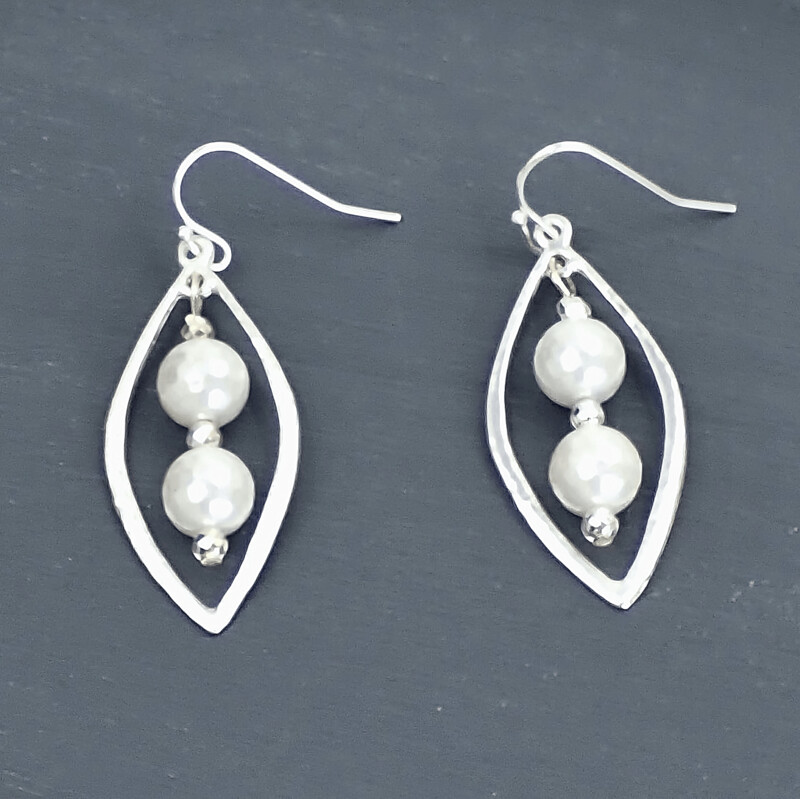 Elegant White Mother of Pearl Earrings