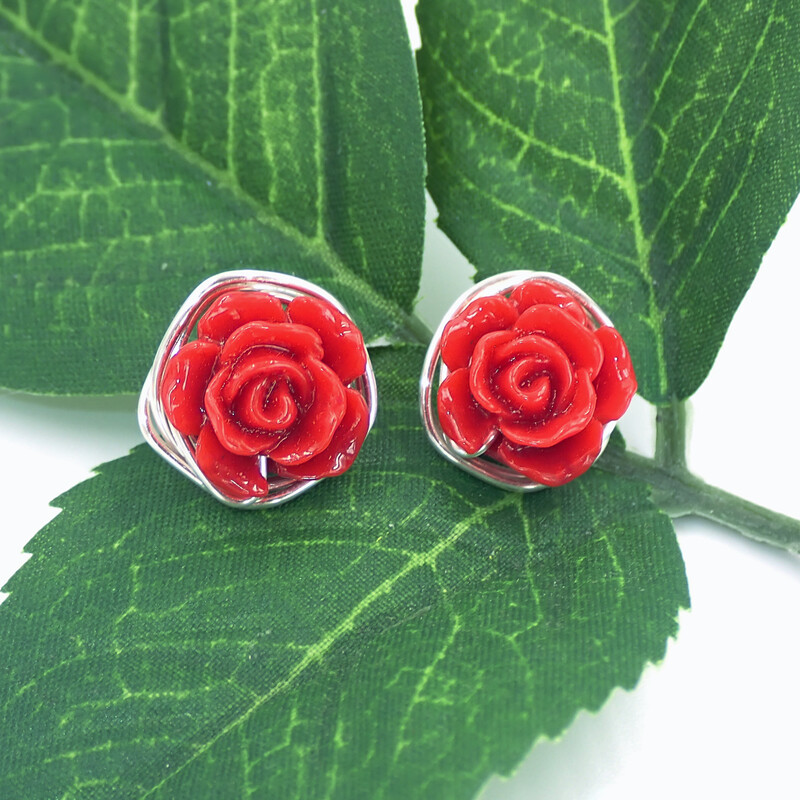 Acrylic Flower Post Earrings