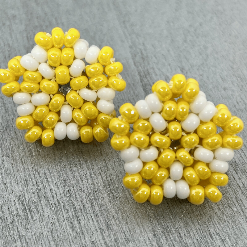 Adorable Star Shape Beaded Post Earrings