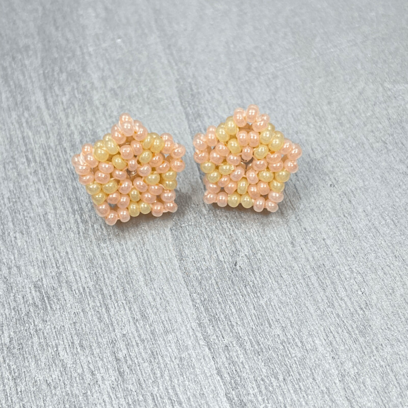 Mini Star Shape Beaded Post Earrings