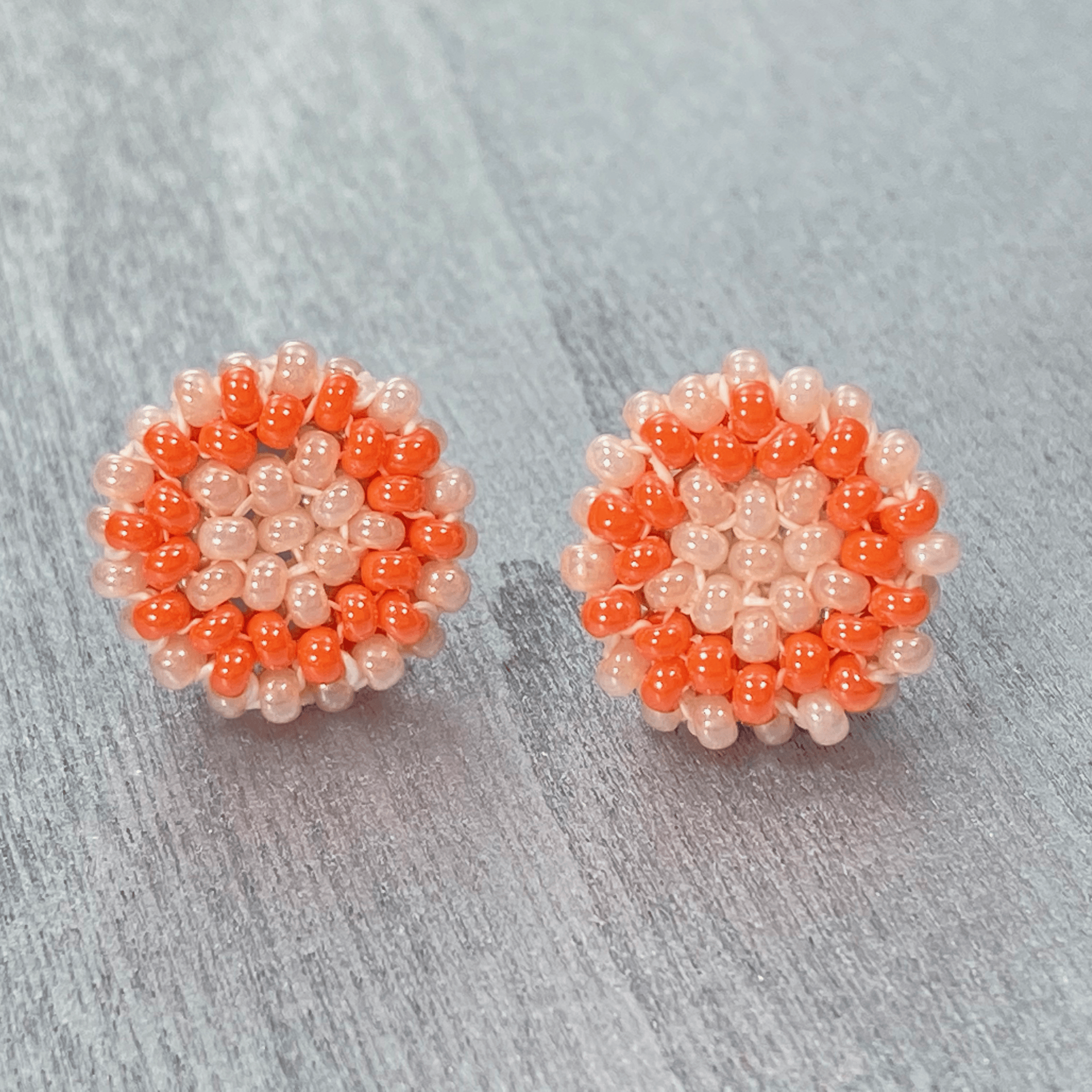 Beaded post earrings sale
