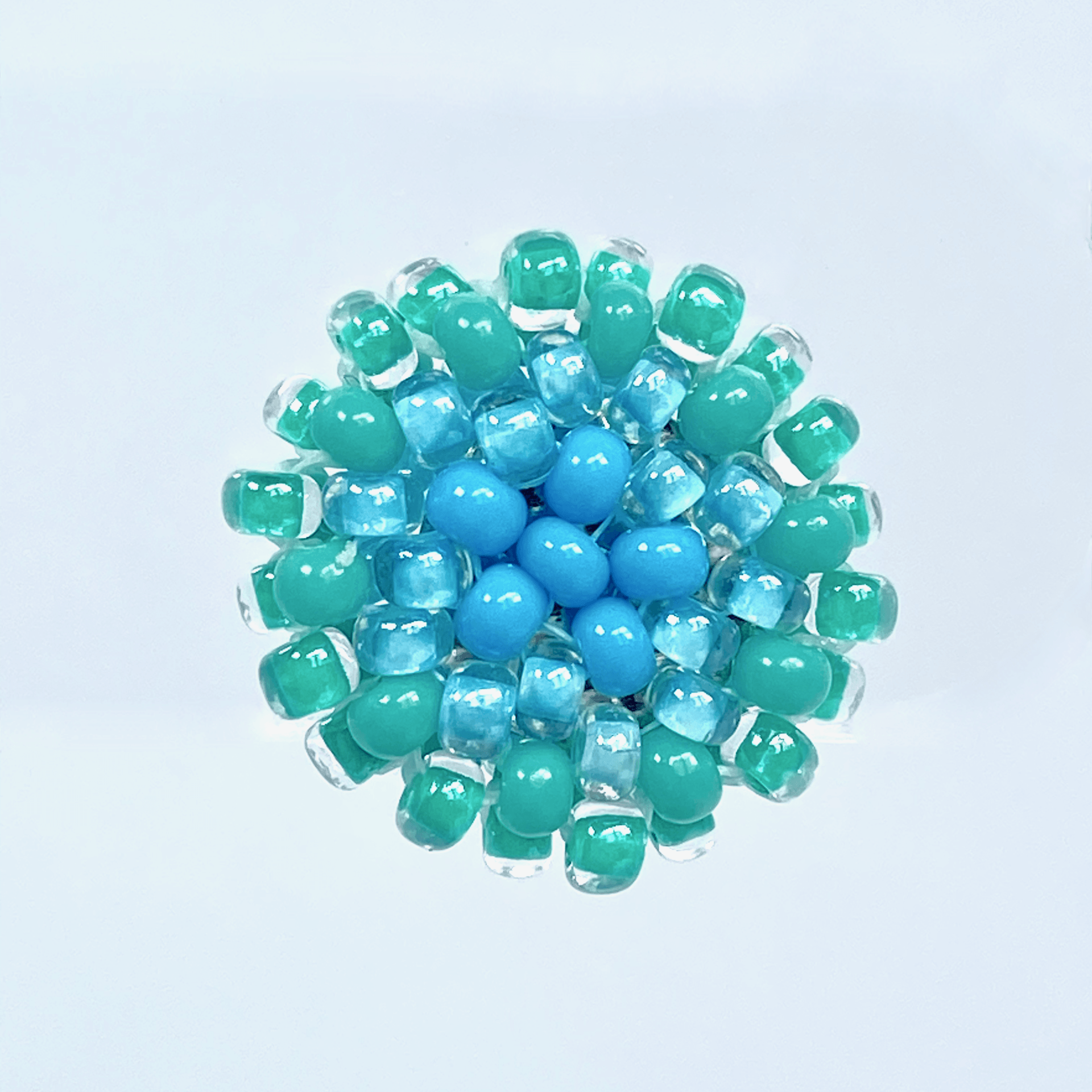 Mini 4 Layer Round Beaded Post Earrings