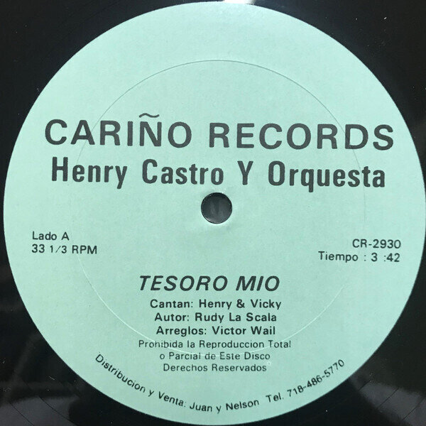 Henry Castro Y Su Orquesta – Tesoro Mio / El Cariño Es Como Una Flor