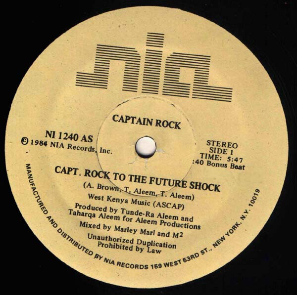 Captain Rock – Capt. Rock To The Future Shock