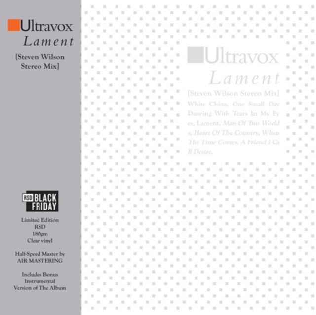 ULTRAVOX  / LAMENT (STEVEN WILSON STEREO MIX) (2LP) (RSD)
