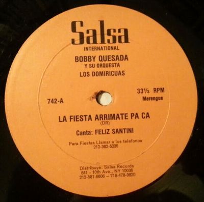 Bobby Quesada Y Su Orquesta Los Domiricuas – La Fiesta Arrimate Pa Ca / Juventud En Broadway Bobby Quesada Y Su Orquesta Los Domiricuas – La Fiesta Arrimate Pa Ca / Juventud En Broadway