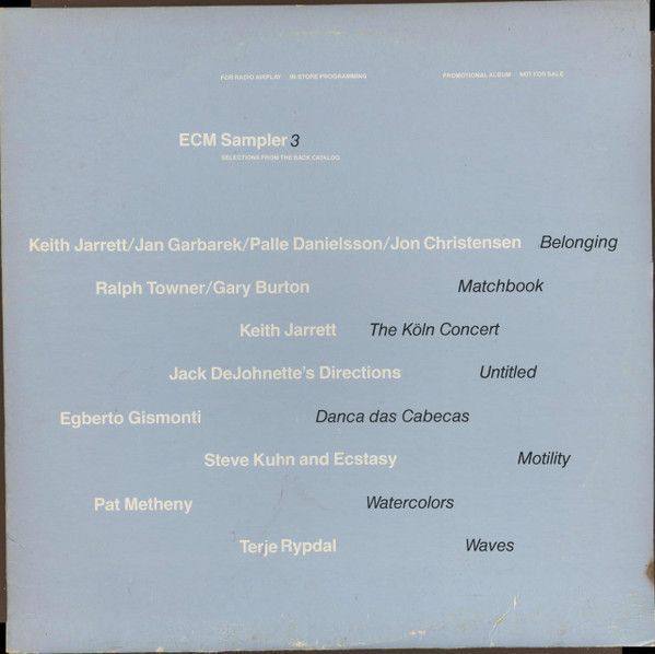 Various – ECM Sampler 3 Various – ECM Sampler 3
