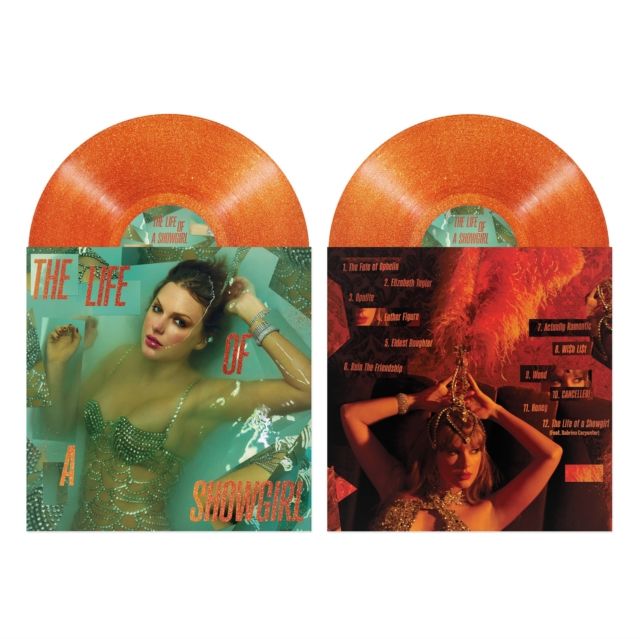 SWIFT,TAYLOR / LIFE OF A SHOWGIRL (X) (SWEAT & VANILLA PERFUME PORTOFINO ORANGE GLITTER VINYL) SWIFT,TAYLOR / LIFE OF A SHOWGIRL (X) (SWEAT & VANILLA PERFUME PORTOFINO ORANGE GLITTER VINYL)