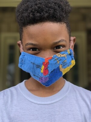 MAP OF THE WORLD face mask - Kids size