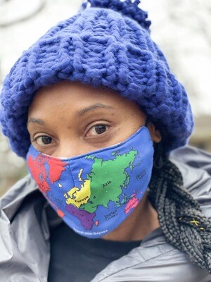 MAP OF THE WORLD face mask