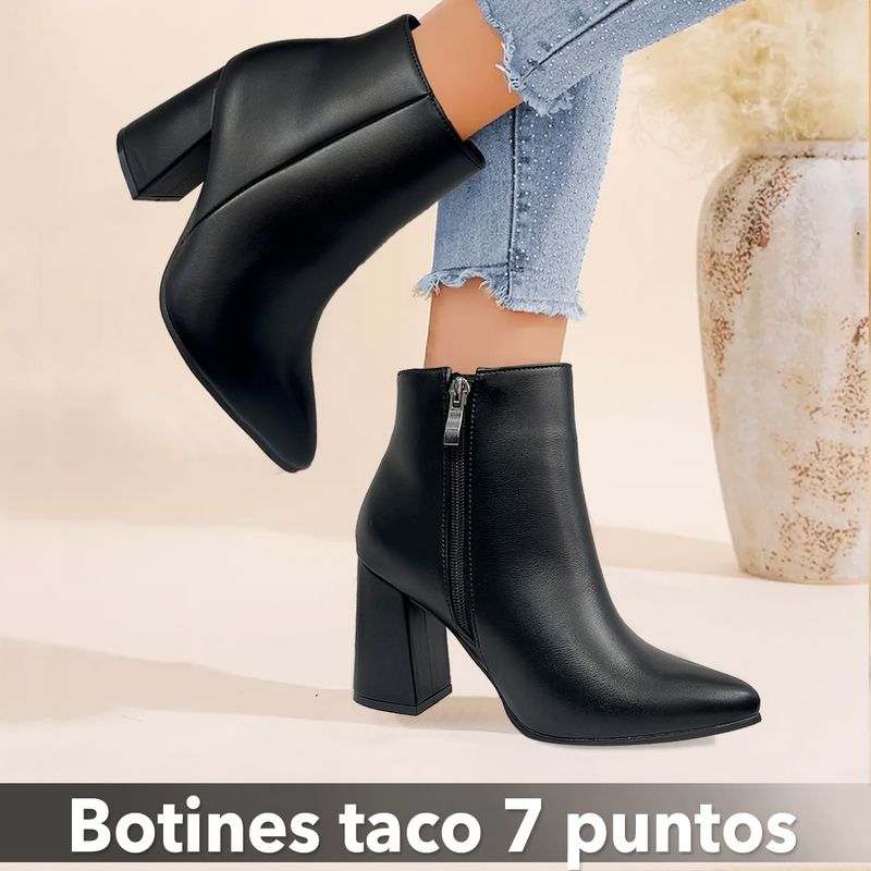 Botines taco 7 puntos (Talla 34)