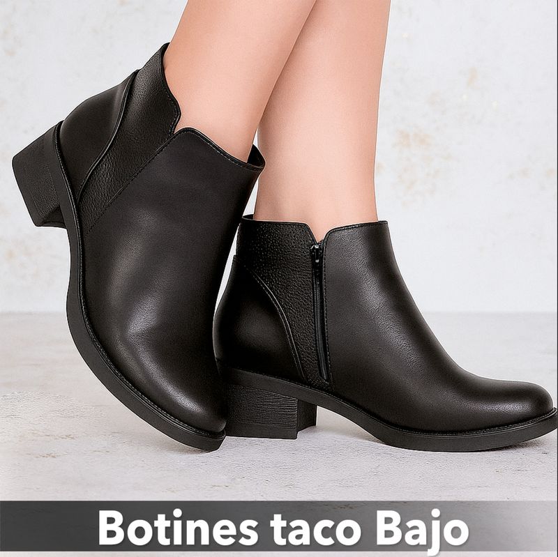 Botines taco bajo (Talla 37)
