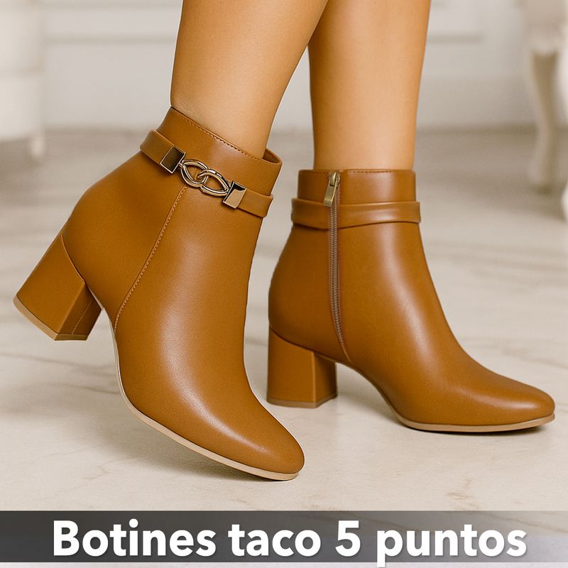 Botines taco 5 puntos (Talla 39)