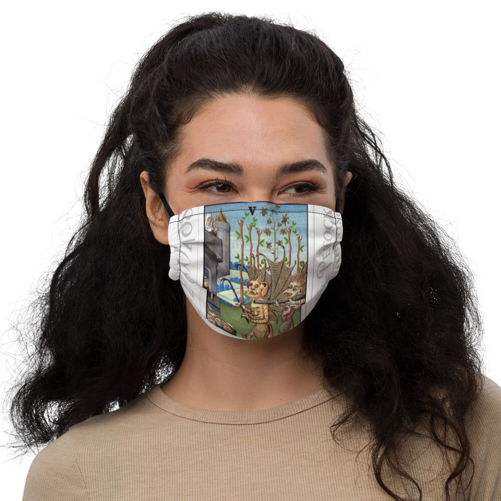 Premium face mask - Tarot; Five of Wands